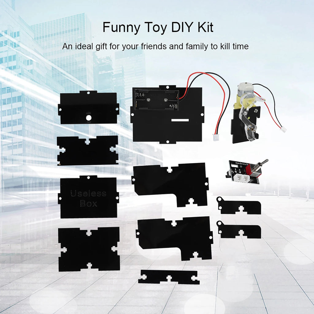 Funny Unique Gifts Mini Useless Box DIY Parts Automatic Leave Me