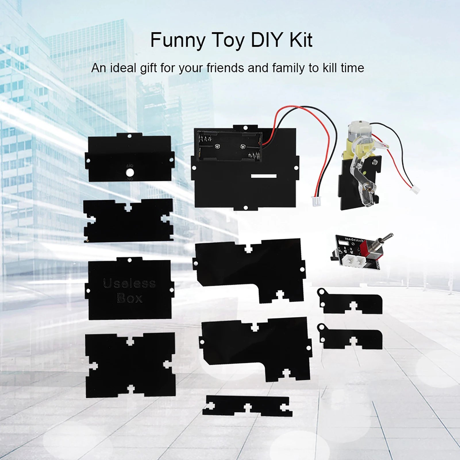 Funny Unique Gifts Mini Useless Box DIY Parts Automatic Leave Me