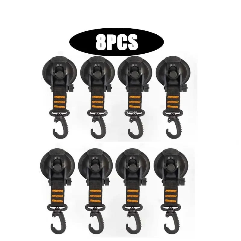 1/8 Pcs Car Tent Suction Cups Outdoor Camping Rope Powerful Suction Cup Buckle Side Tarps Tent Suckers Anchor Securing Hook Zpaxo 8PCS-orange