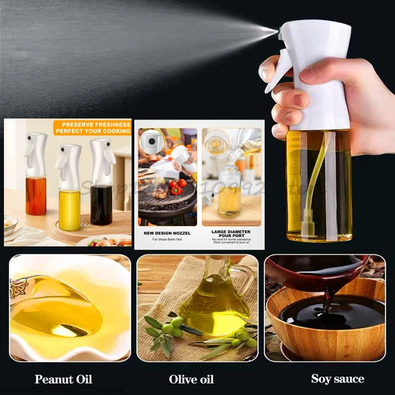 Spray Oil Sprayer Bottle Spray Oil Dispenser Oil Jar Cruet BBQ Kitchen Baking Roasting Picnic Kitchen Tool Zpaxo