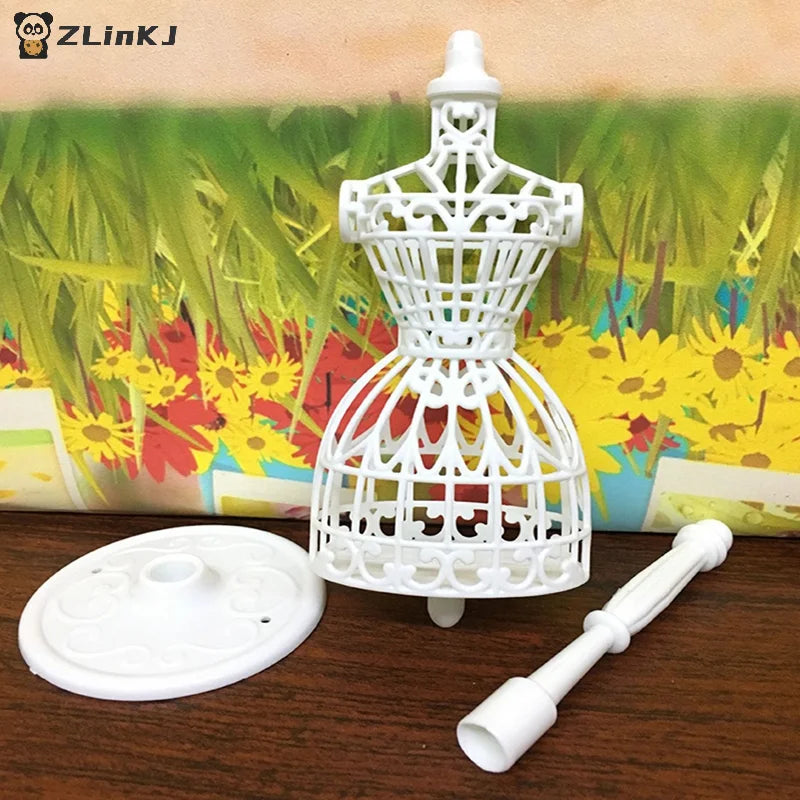 ▶1Pcs Plastic Dolls Clothes Model Brackets Clothes Hangers For Models Zpaxo