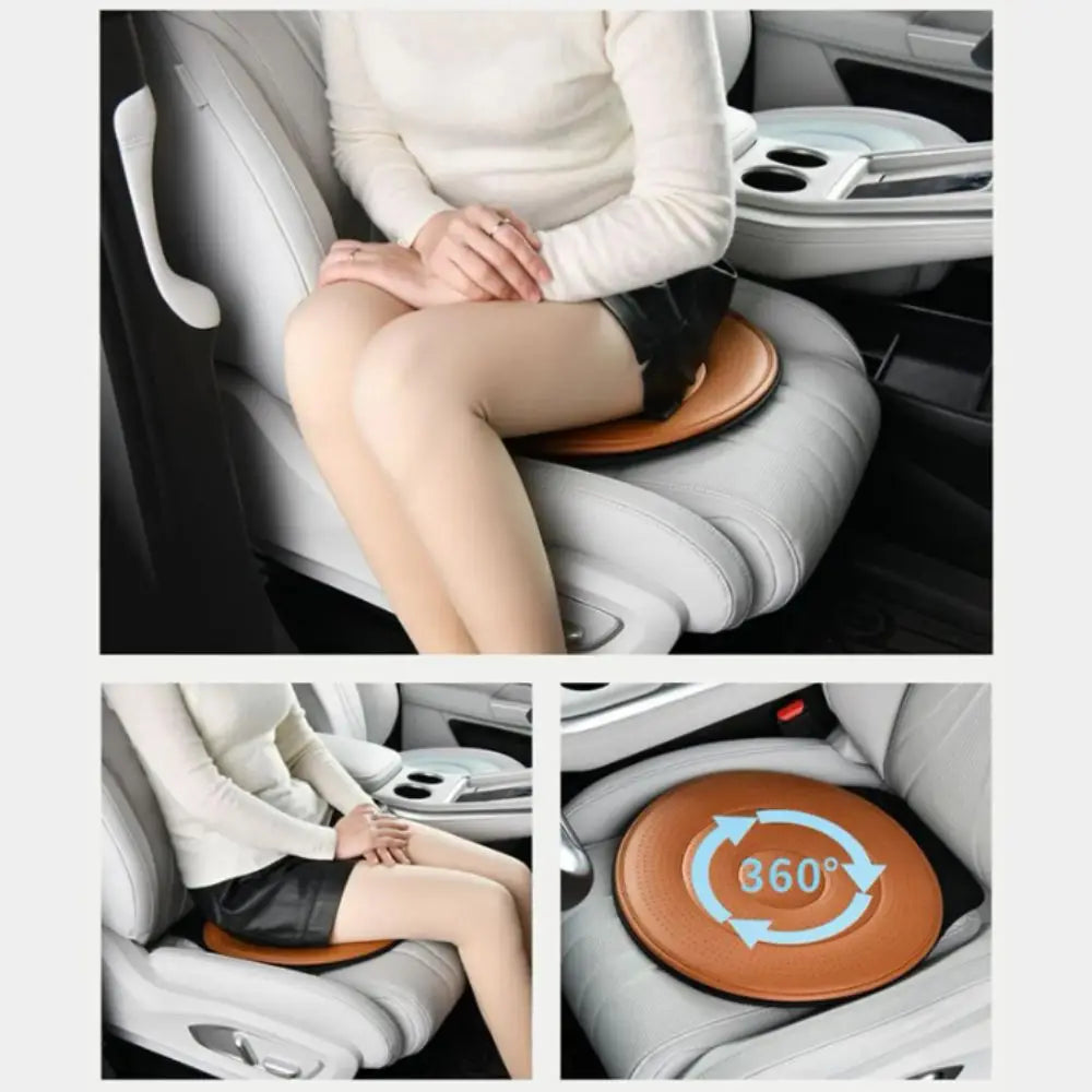 360 Degree Rotating Car Seat Cushion Anti-slip Mat Punching Design Zpaxo