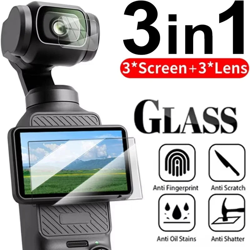 HD Tempered Glass DJI OSMO Pocket 3 Screen Protector Gimbal Camera