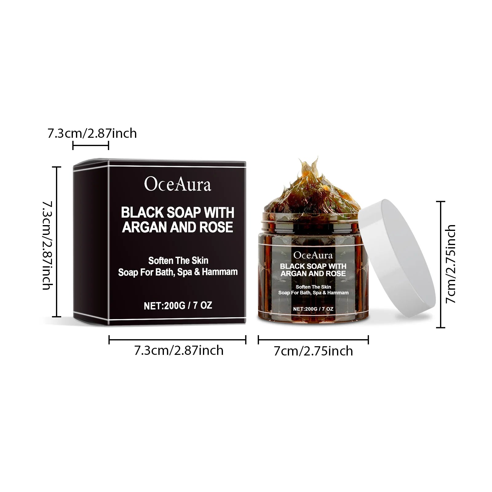 Black Cleansing Soap – Argan Oil Exfoliating Body Scrub Bar Exfoliating Body Soap Zpaxo