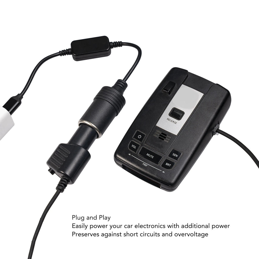 5V USB C Male 12V Car Cigarette Lighter Female Power Adapter