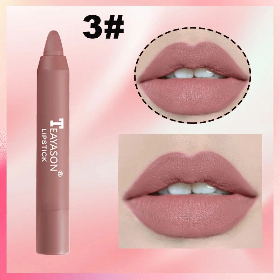Matte lipstick for easy application, smudge-proof, daily moisturizing, lipstick, holiday gift, light makeup, lip pen, lipliner, Zpaxo 3XQ06 2.5G Full Size