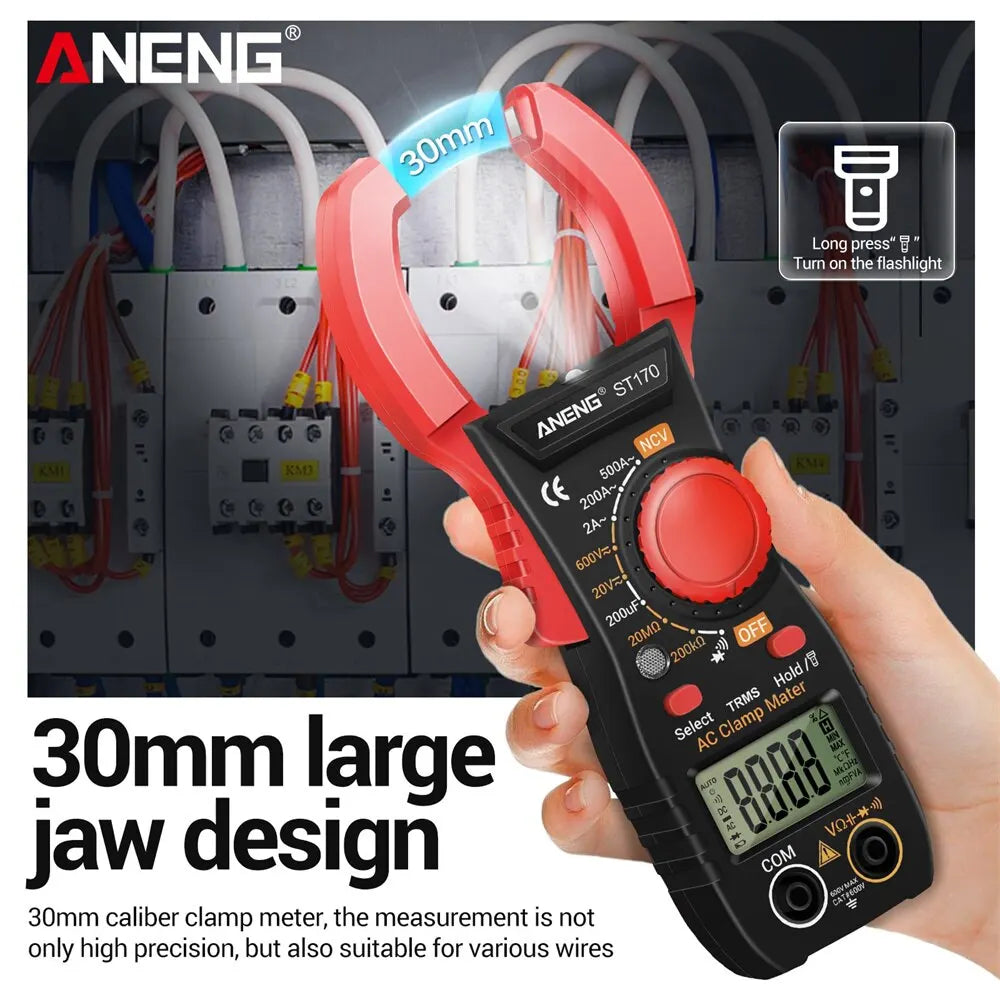 Clamp Meters Measuring AC DC Voltage Current Resistance Capacitance