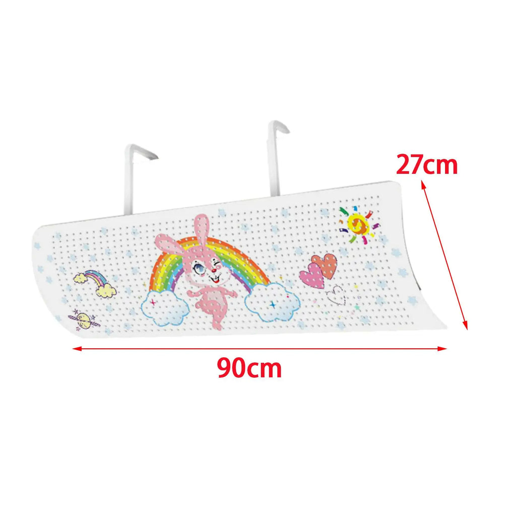 Air Conditioner Deflector Universal Angle Adjustable Easy Installation for Wall Mounted Air Conditioner Air Deflector Office Zpaxo