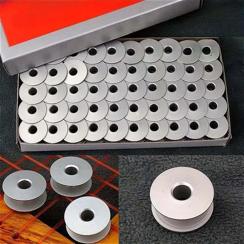 10/20pcs Aluminum Bobbins for Sewing Machines, Stainless Steel Thread Spools, Industrial Flat Car, Sewing Machine Thread Core Zpaxo