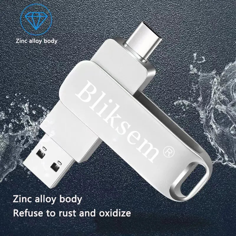 Bliksem TYPE-C Flash Drive OTG 32GB 64GB High Speed USB2.0 for Computer Cell Phone 3in1 USB Metal Mini Pen Drive 32GB USB 64GB Zpaxo