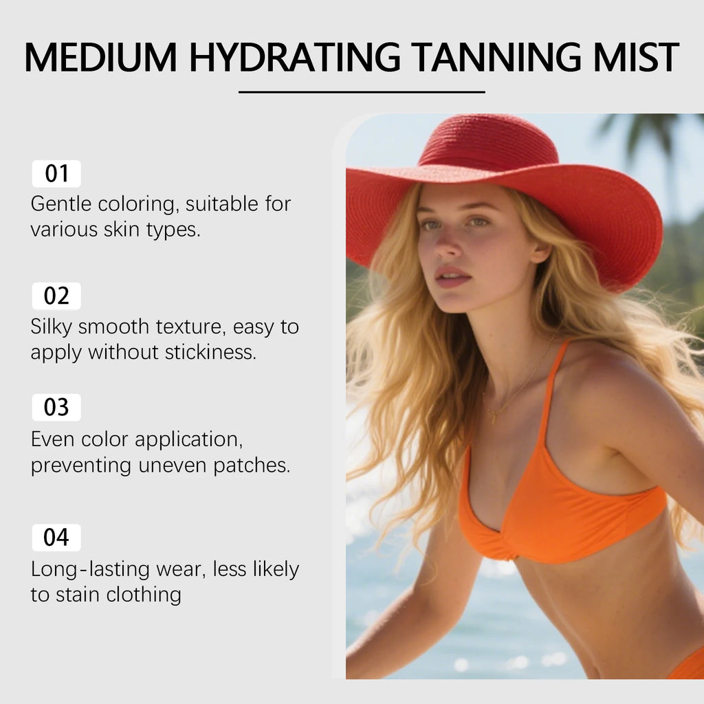 OceAura Self Tanning Spray – Natural Sunless Tanner Face & Body Self Tanning Spray Zpaxo
