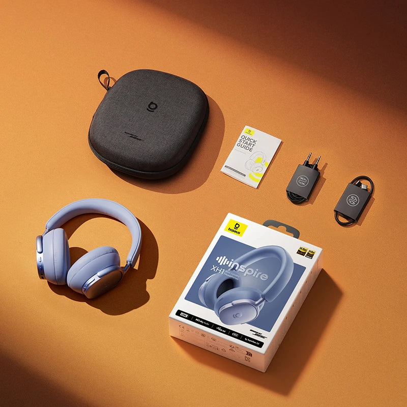 Baseus Inspire XH1 ANC Wireless Headphone Bluetooth 6 1 48dB Adaptive Zpaxo Twilight Blue China Mainland