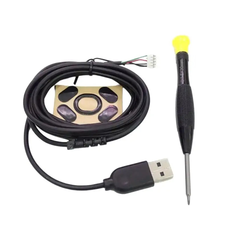 652F Complete Mouse Upgrades Rubber Wire Surfaces Adaptive Feet Zpaxo Black CN