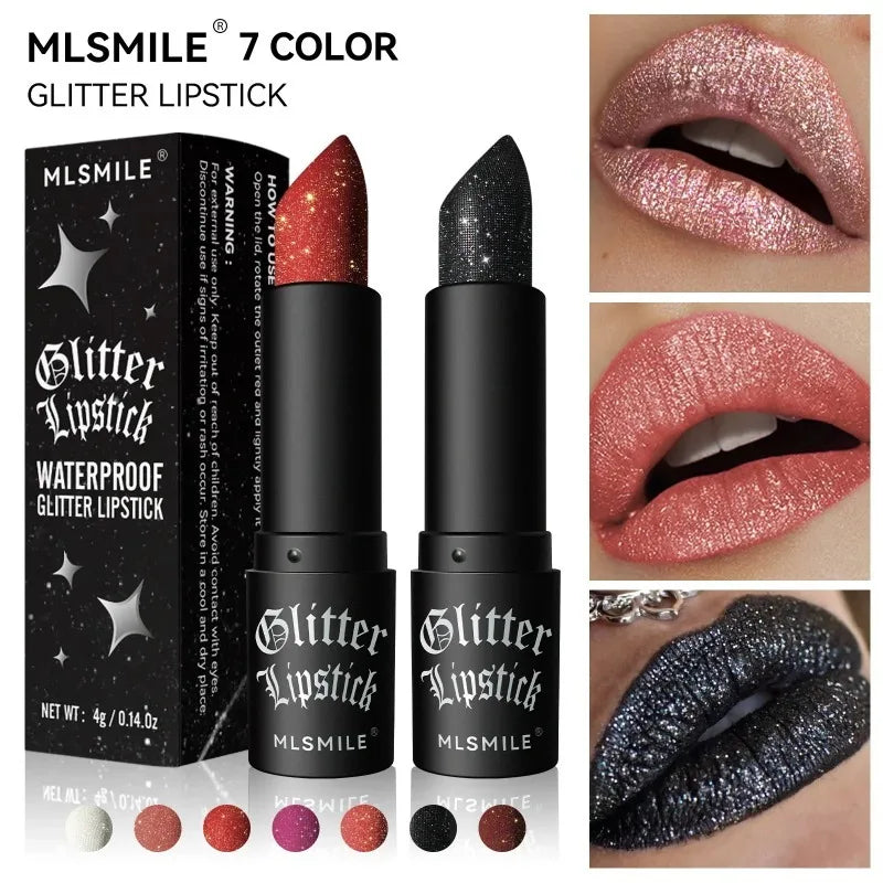 7 Colors Diamond Matte Lipstick Non-stick Cup Flash Lasting
