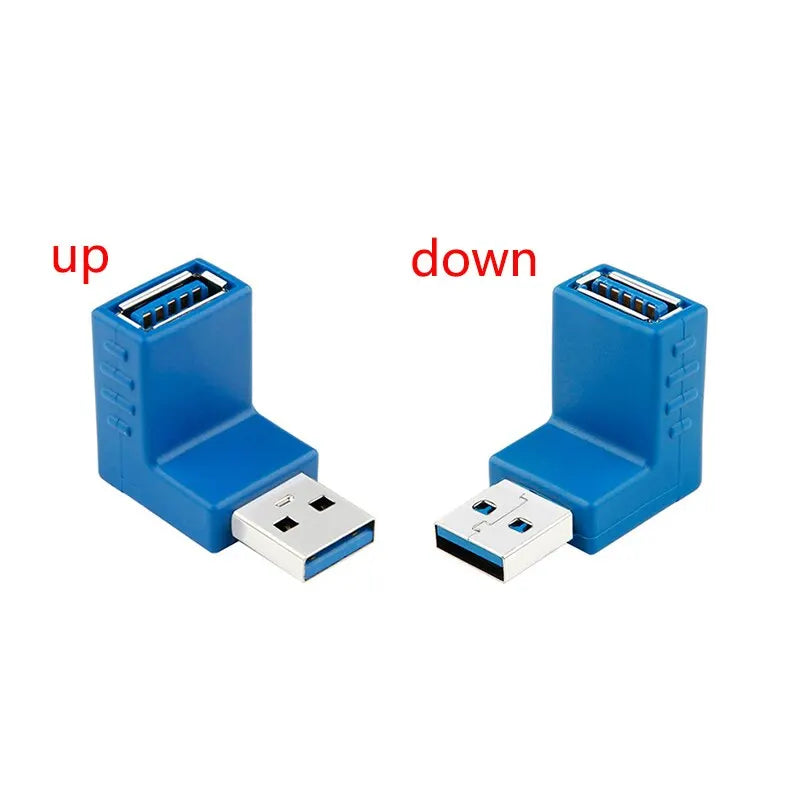 Newest USB Male Female Left Angle 90 Degree Turn Adapter USB3 0 Elbow Zpaxo up and down