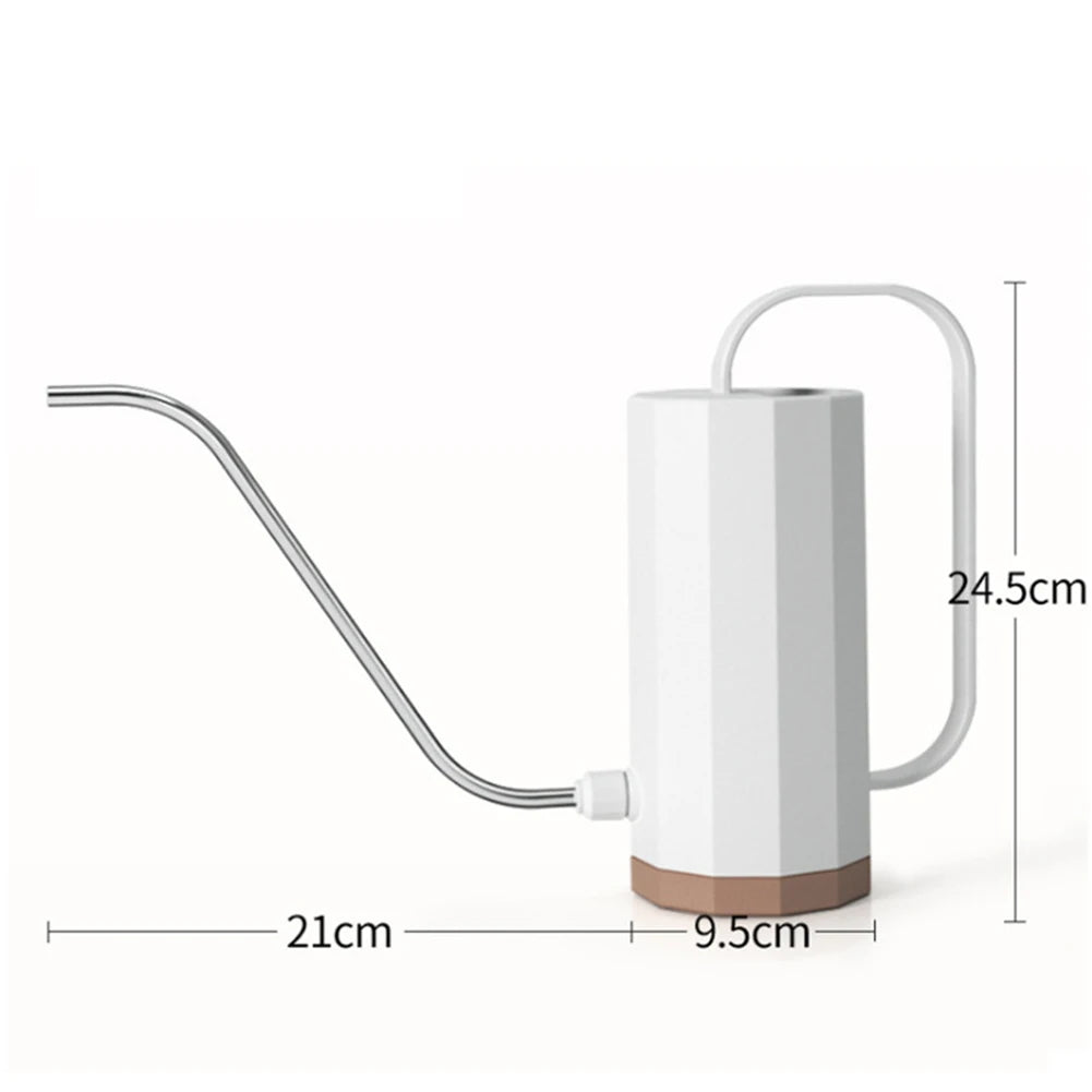 Flowers Watering Can Stainless Steel Curved Mouth Long Household