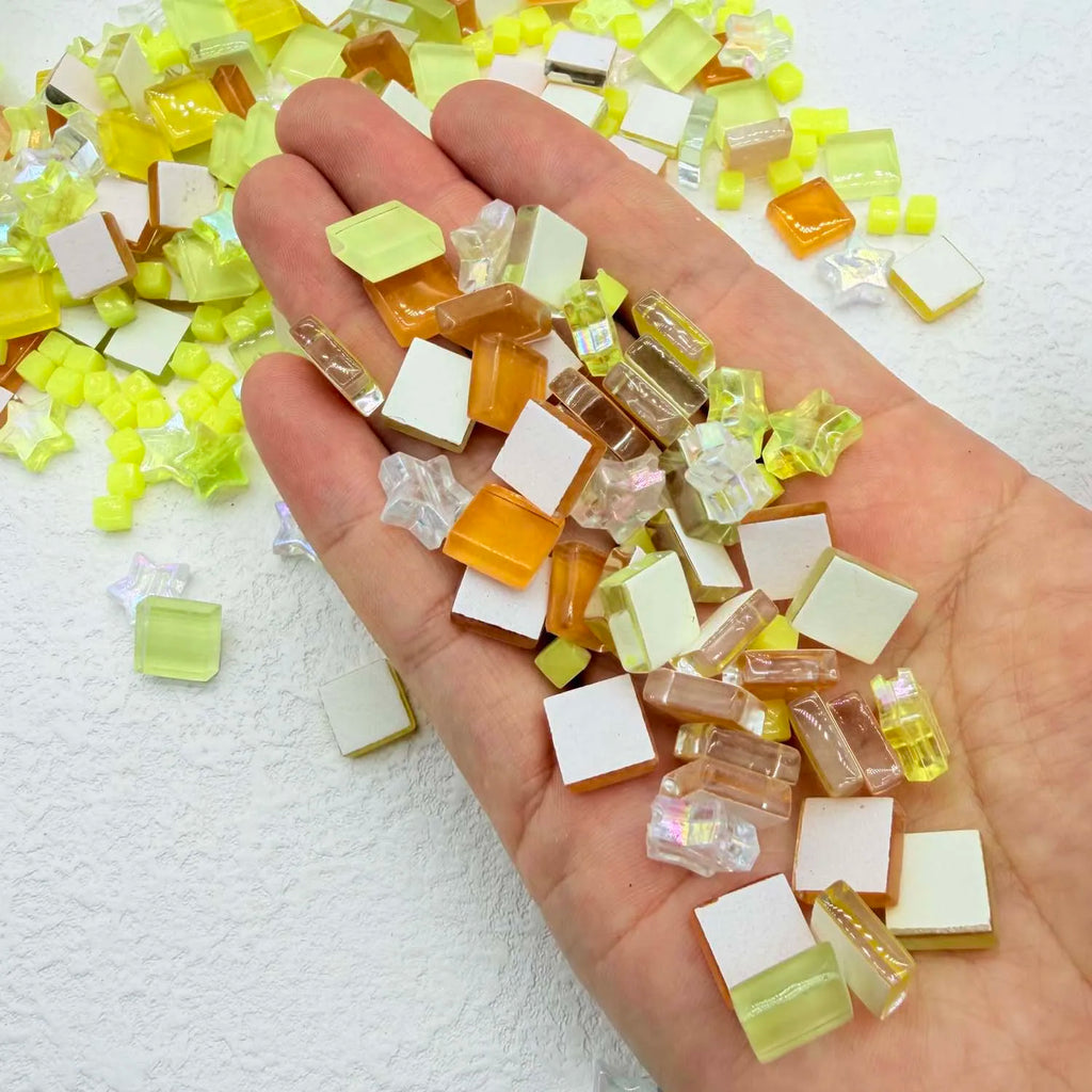 56g Glass Mosaic Tiles for DIY Crafts & Home Décor Glass Mosaic Tiles Zpaxo