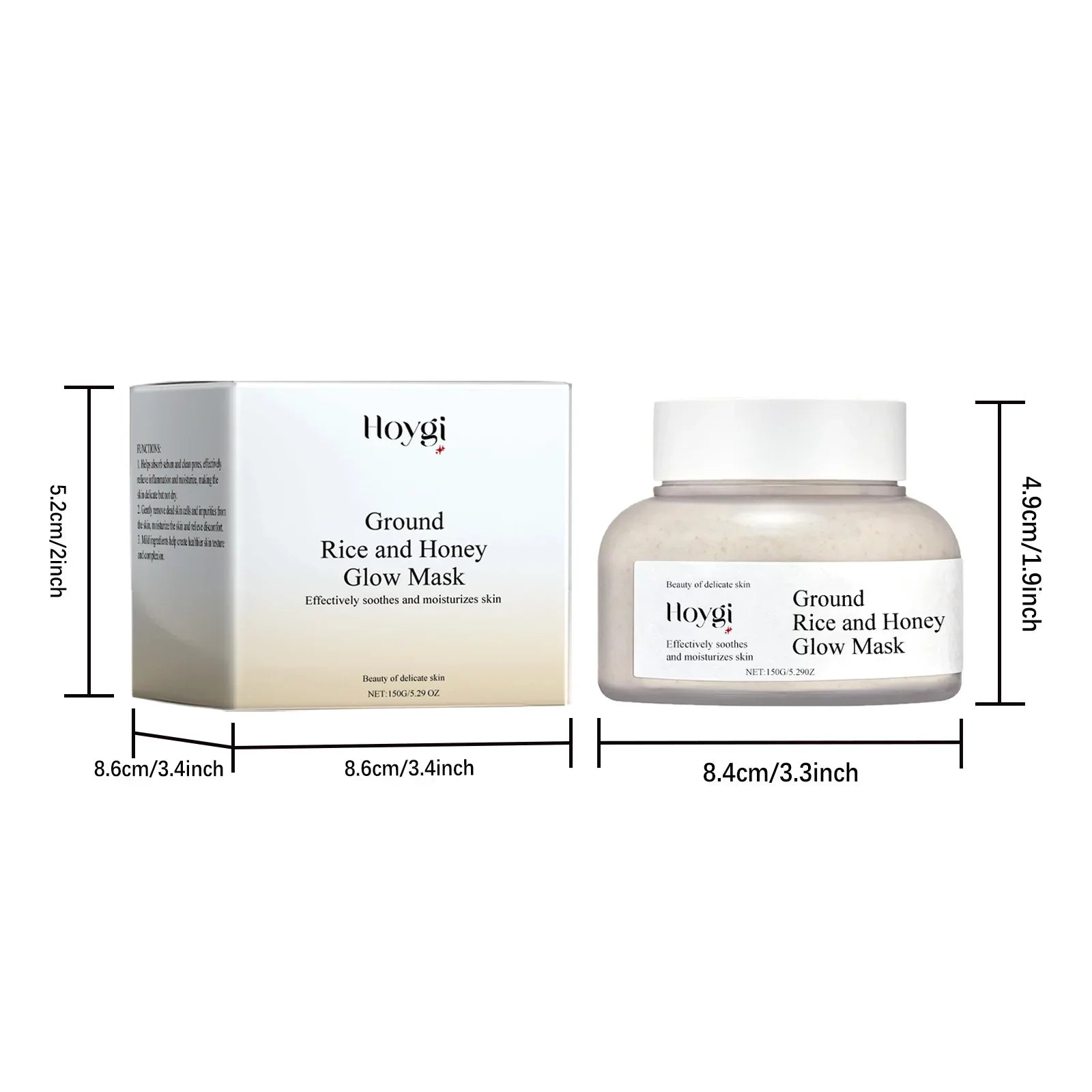 Hoygi Rice & Honey Face Mask – Hydrating, Brightening, Pore Minimizing Hydrating Face Mask Zpaxo