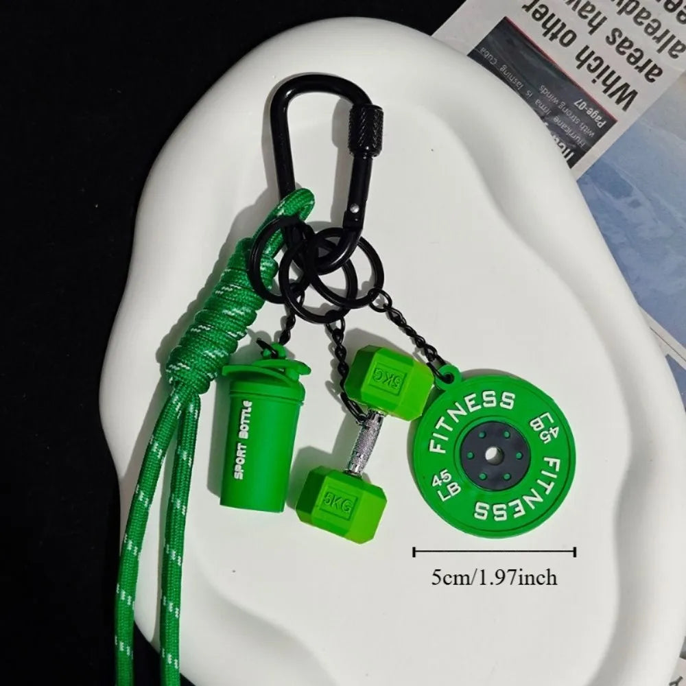 Dopamine Fitness Series Pendant Barbell Plates Detachable Key Chain Zpaxo
