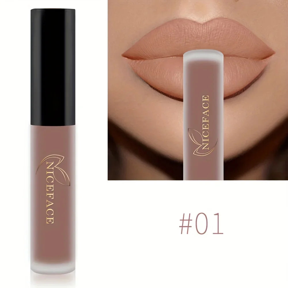 20 Colors Optional Pigmented Matte Velvet Lip Glaze Long-lasting