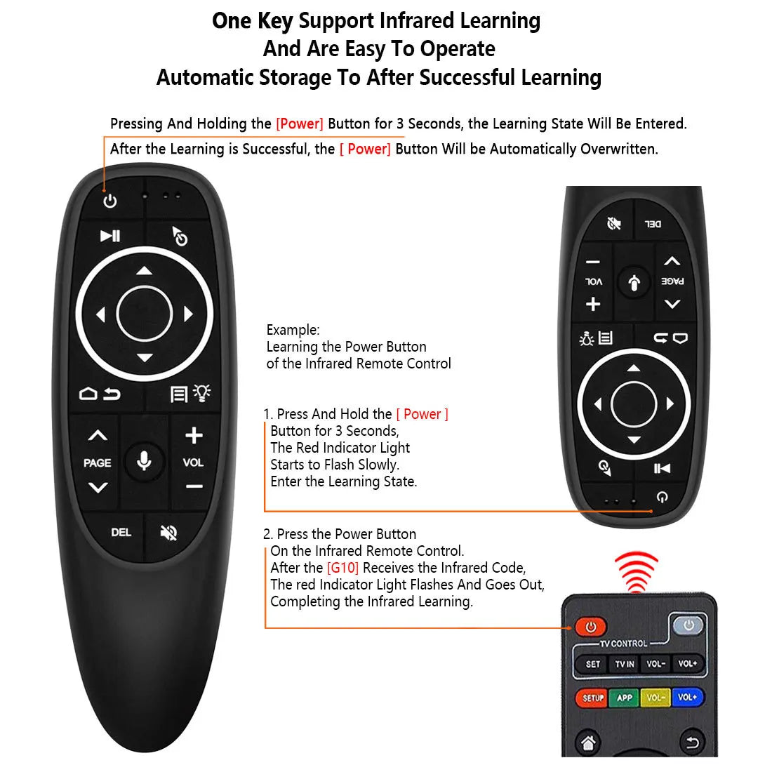 G10S Voice Remote Control Wireless Air Mouse Gyroscope Backlit Smart Zpaxo