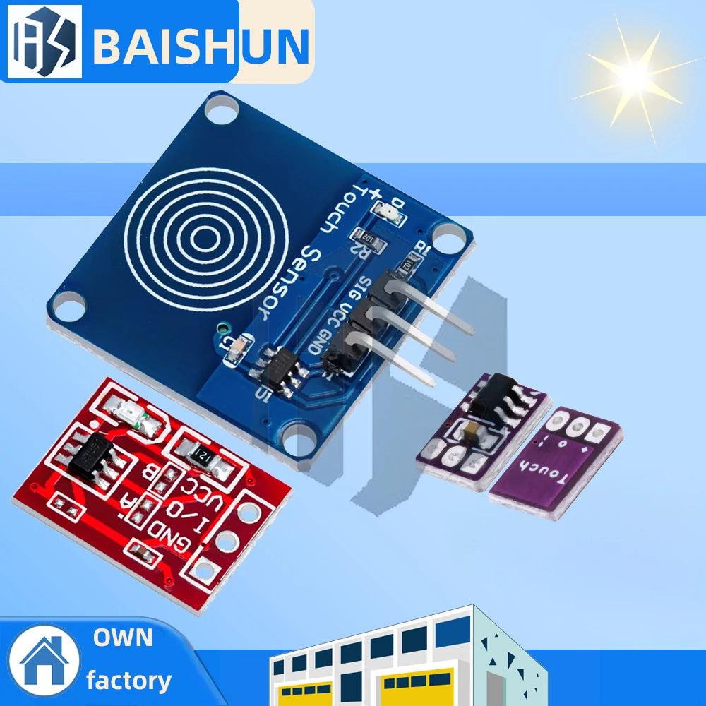 TTP223B Capacitive Touch Module: Plug & Play Switch for Arduino/Raspberry Pi – High Sensitivity, Factory Calibrated Zpaxo
