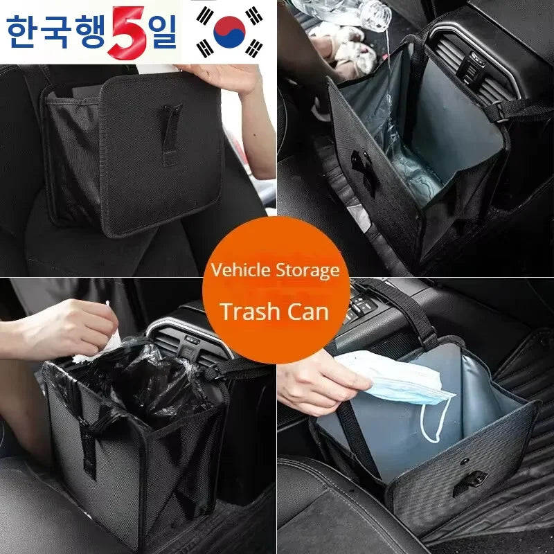 Car Trash Can Folding Portable Multifunctional Seat Back Hanging Storage Bag Waterproof Car Storage Bag Zpaxo