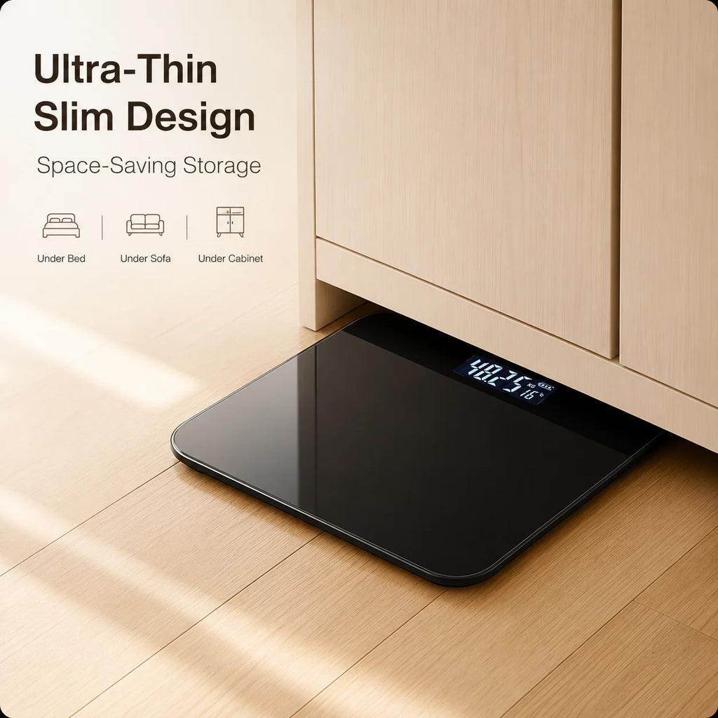High Precision Smart Body Scale LED Digital Bathroom Scale with Temp KG/LB Switch Wide Platform Tempered Glass Floor Scale Zpaxo