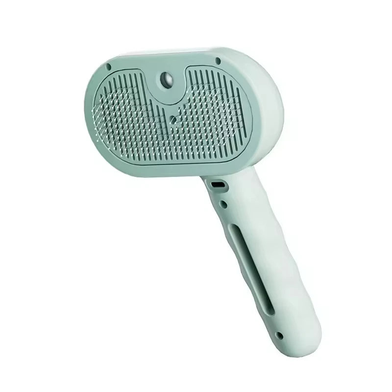 Comb for Dogs and Cats Steam Spray Dog Grooming Brush Unique Steam Brush for Dogs Luxury Grooming Steam Green Pink White Zpaxo green