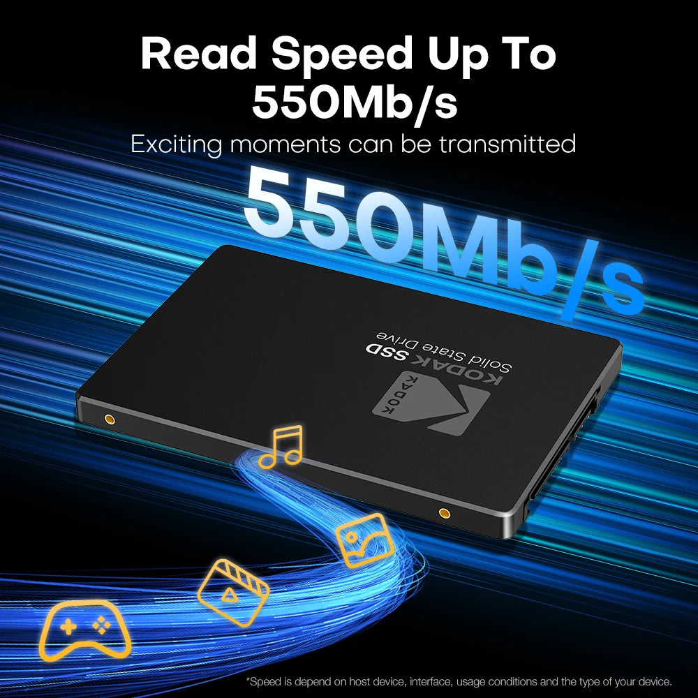 KODAK X120Pro 2.5 Inch Solid State Drive SSD SATA3.0 High-Speed Interface 550M/S Read Speed Suitable for Desktops Laptops Zpaxo