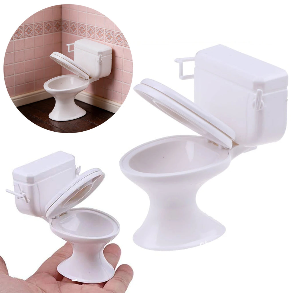 1:12 Scale Miniature Toilet – Dollhouse Bathroom Furniture