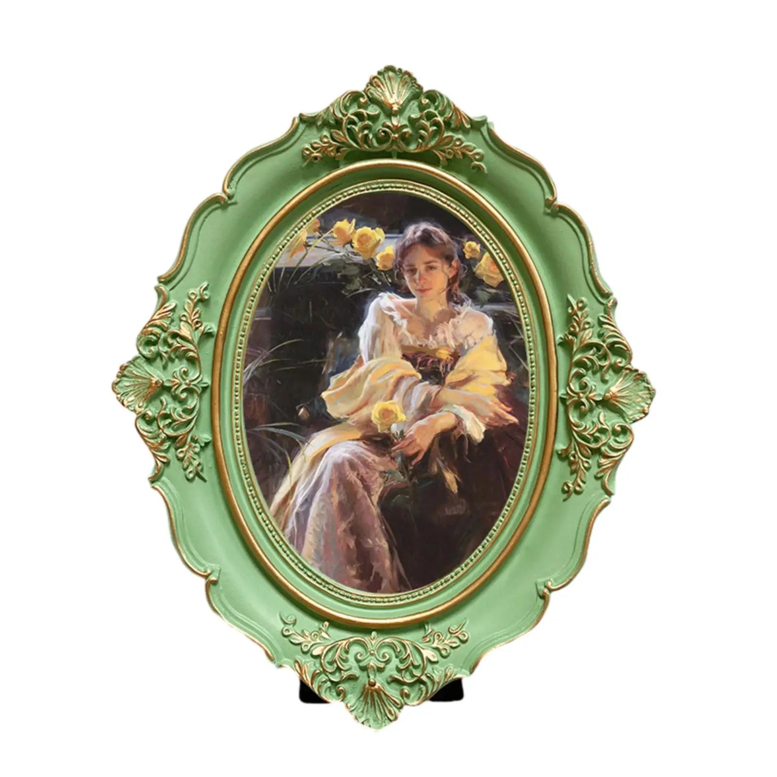 Picture Frame Resin Antique Photo Gallery Art Photo Frame Photo Display Holder for Bedroom Wall Living Room Table Home Decor Zpaxo 6inch