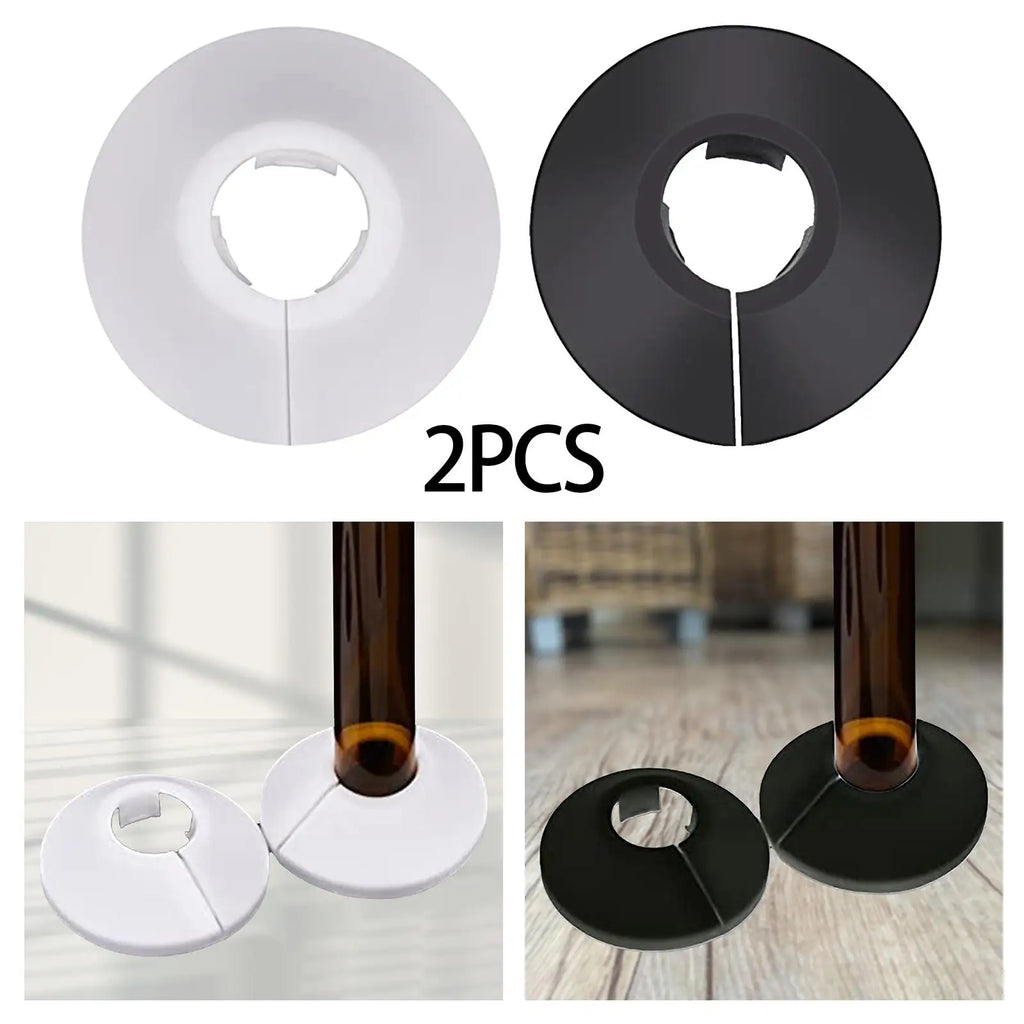 2-Pack Decorative Flange Pipe Cover Collars – PVC Wall Escutcheon Pipe Cover Collar Zpaxo
