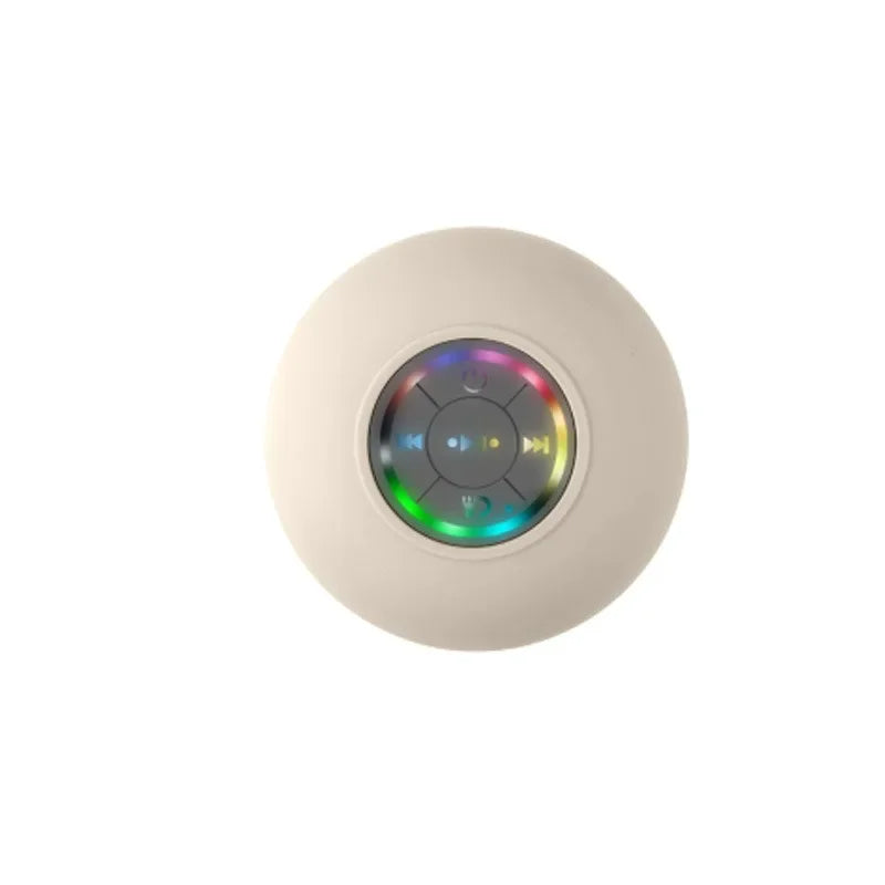 2025 Bathroom Waterproof Wireless LED Bluetooth Speaker Large Suction Cup Mini Portable Speaker Outdoor Sports Stereo Speaker Zpaxo WHITE Speaker