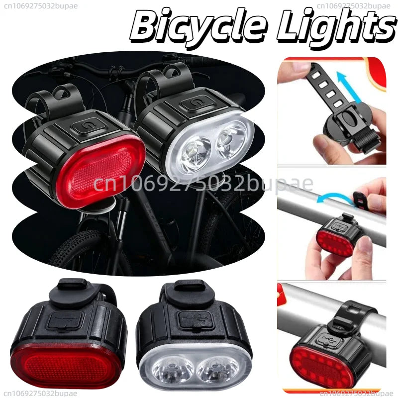 Heinast Bike Lighting Front and Rear Lights Bicycle Lamp Led Cycling Light Bike Flashlight for Bicycle Front Taillight Lantern Zpaxo