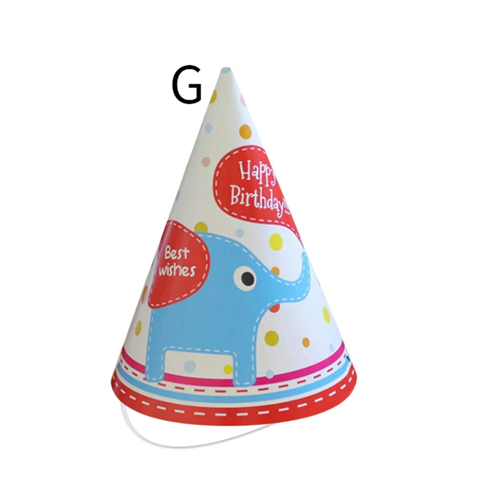 10Pcs Rainbow Birthday Party Hats Colorful Cone Paper Hats for Kids Boys Girls Adults Party Decoration Zpaxo J240120121-G