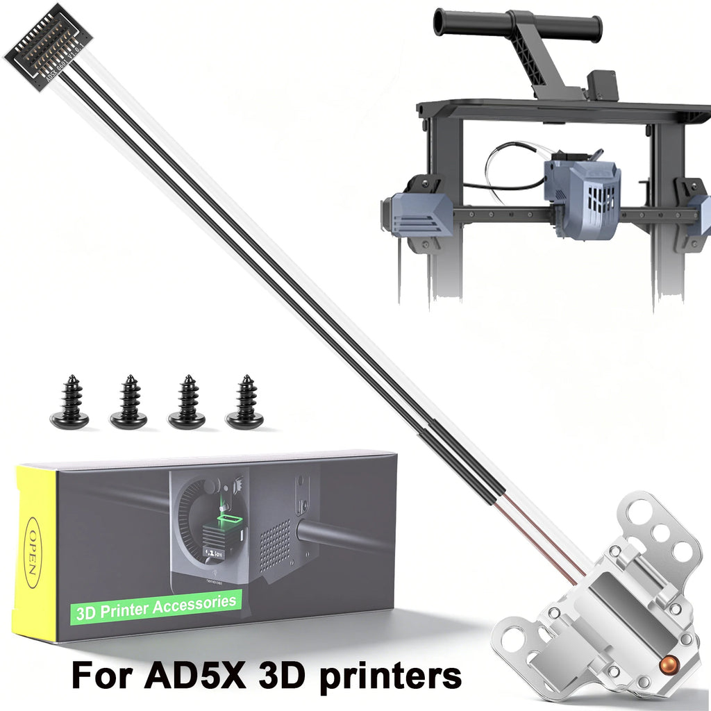 3D Printer Hotend Kit for AD5X Heating Assembly Snap Fit Quick Change 380 Celsius Heat Resistant Replacement Parts with Screws Zpaxo