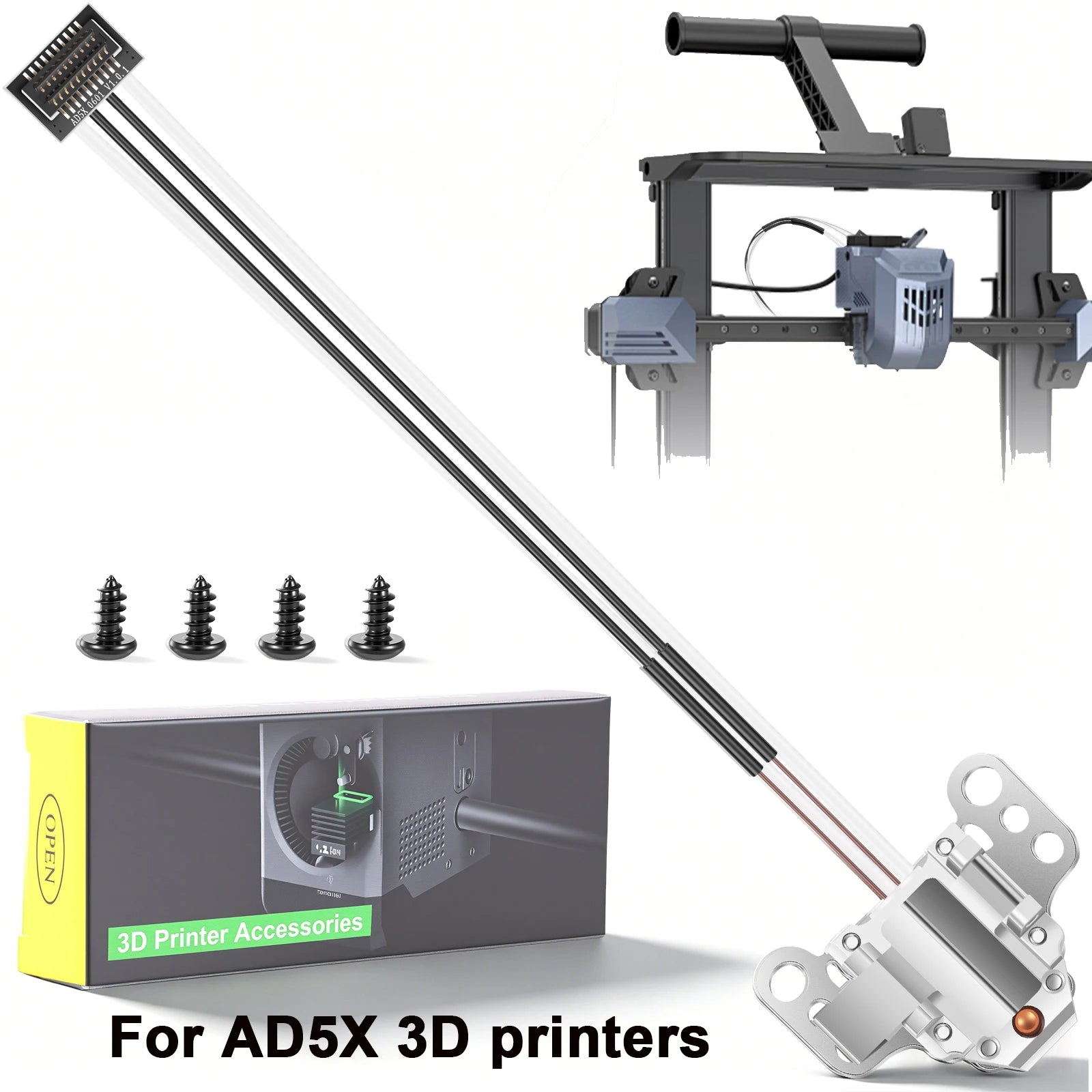 3D Printer Hotend Kit for AD5X Heating Assembly Snap Fit Quick Change 380 Celsius Heat Resistant Replacement Parts with Screws Zpaxo