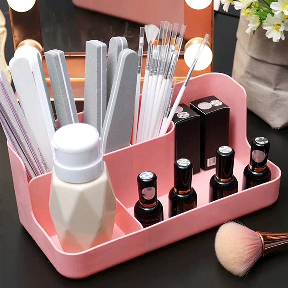Makeup Organizer Box Cosmetic Storage Box for Bathroom Office Desktop for Brush Lotion Lipstick Nail Polish Container Zpaxo