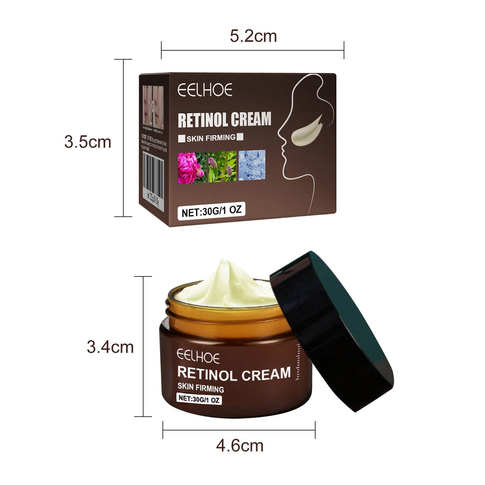 Double Retinol Facial Cream Anti-aging Fade Fine Line Wrinkle Firming Lifting Repair Skin Barrier Brightening Moisturizing Cream Zpaxo