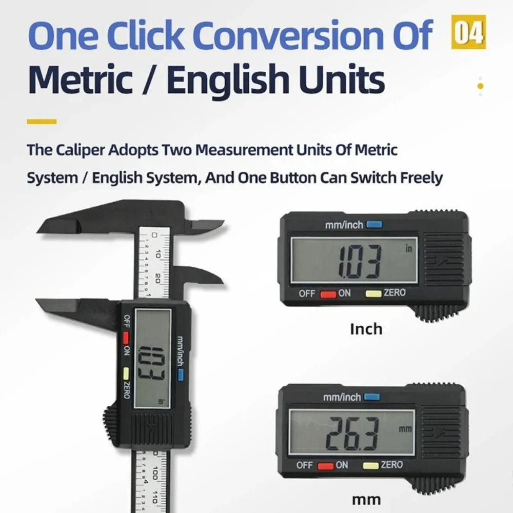 Digital Vernier Caliper 0–150mm | Electronic Measurement Tool Digital Caliper Zpaxo