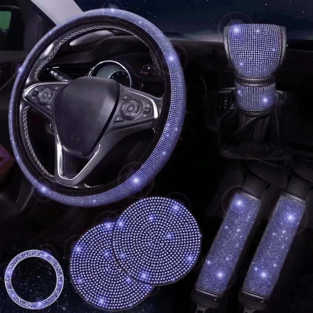 Anti-slip Bling Car Interior Accessories Rhinestone Sparkling Zpaxo Purple
