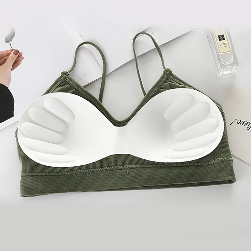 Women Sports Sexy Bras Quick Dry Elastic Padded Gym Running Skeep