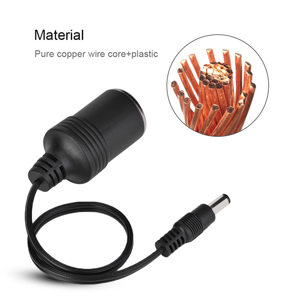 DC 5 X Female Plug Car Cigarette Lighter Socket Power Supply Cable