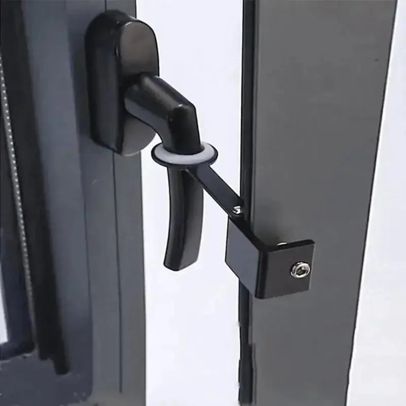 1Set Home Guard Locking Buckle Free Punch Metal Window Lock Limiter Windows Handle Restrictor Lock Kids Safety Protection Locks Zpaxo