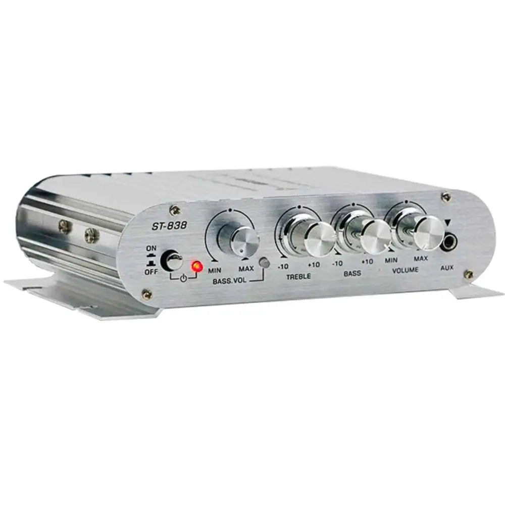 2.1 Channel ST-838 Amplifier Super Bass Subwooferoof HIFI Amplifier 12V HiFi Power Amplifier for Speaker/Phone/Computer/DVD Zpaxo Default Title