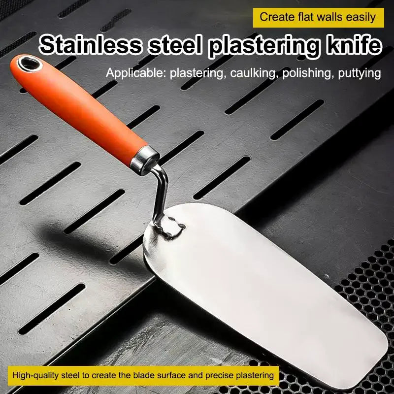 Stainless Steel Bricklayer's Knife Tiler's Brick Chopper Double Sided Thickened Straight Handle Wall Cutting Masonry Knife Zpaxo