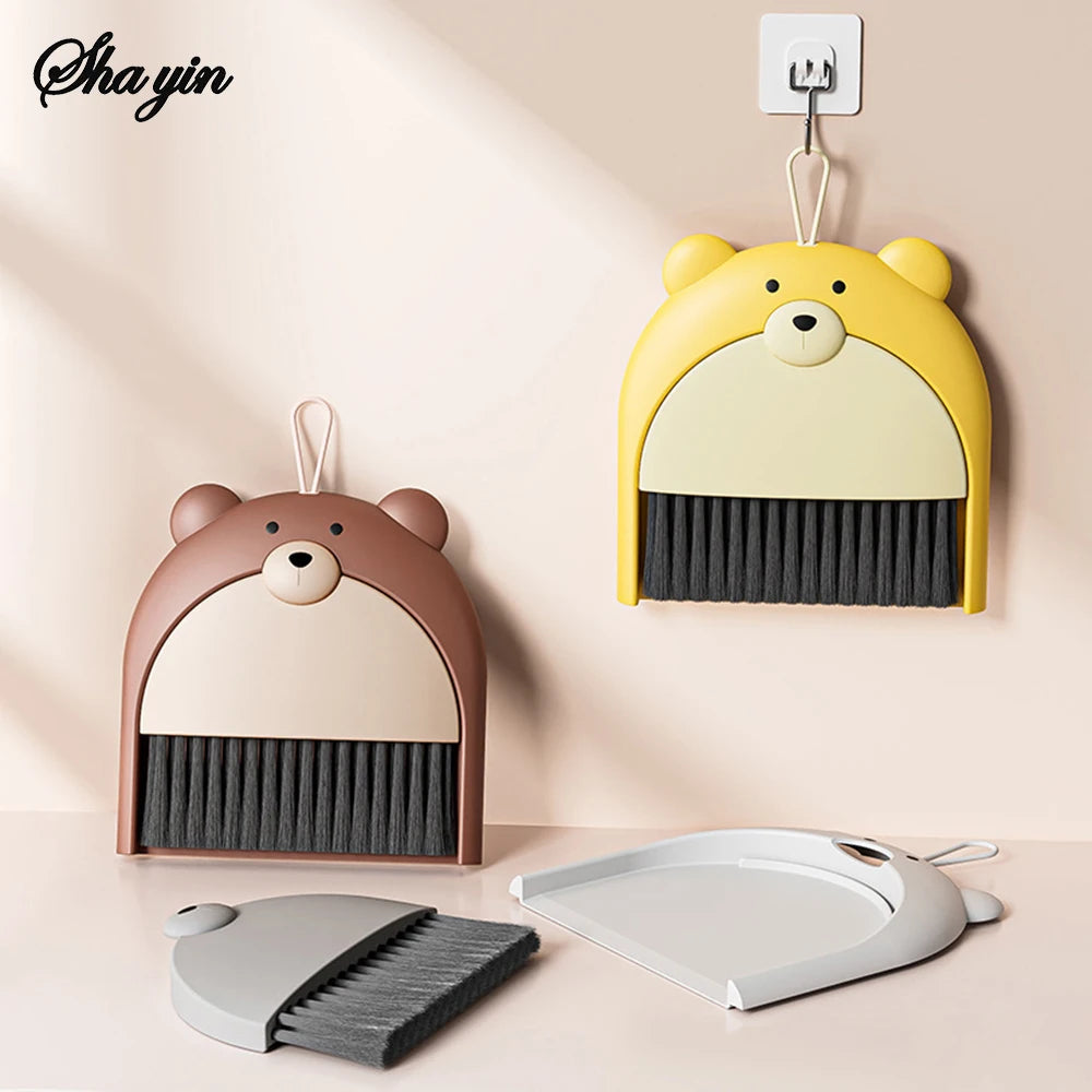 1 Piece Of Desktop Mini Broom With Dustpan Set, Cartoon, Cute Little Broom, Desktop, Keyboard, Window, Corner, Home Cleaning Zpaxo