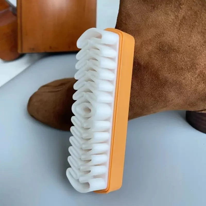 Suede leather shoe brush Raw rubber brush suede rubber deerskin shoe brush suede snow boots Yellow boot cleaning brush Zpaxo