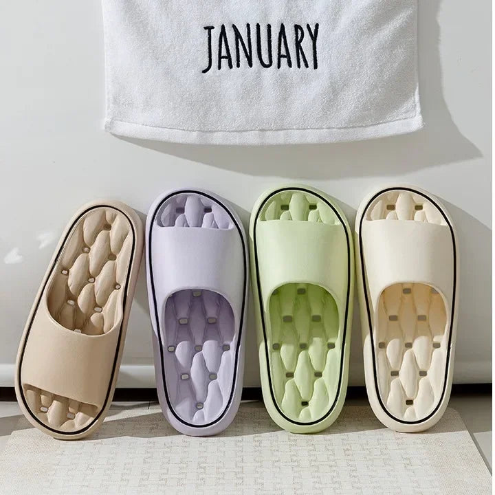 Anti-slip Silent Durable Home Bathroom Men's Women's Slippers Feeling